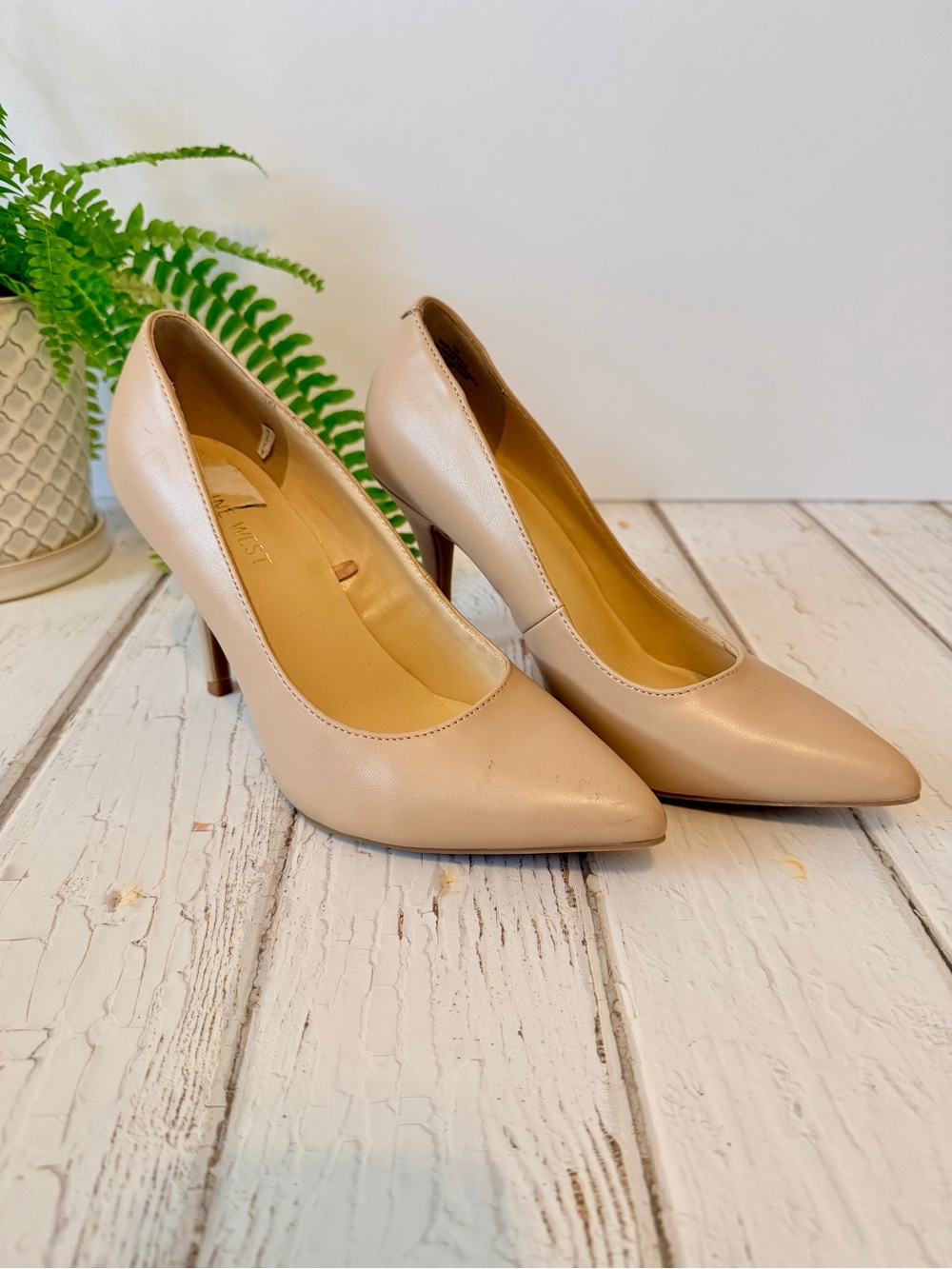 Nine West Blush Nude Pointed Toe Pumps